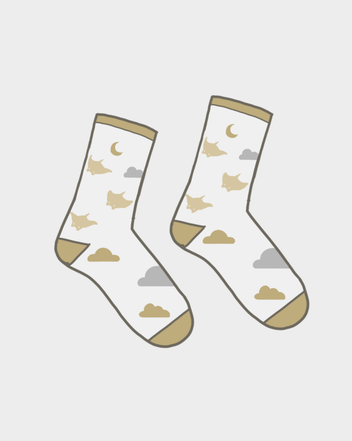 Manta Ray Clouds socks