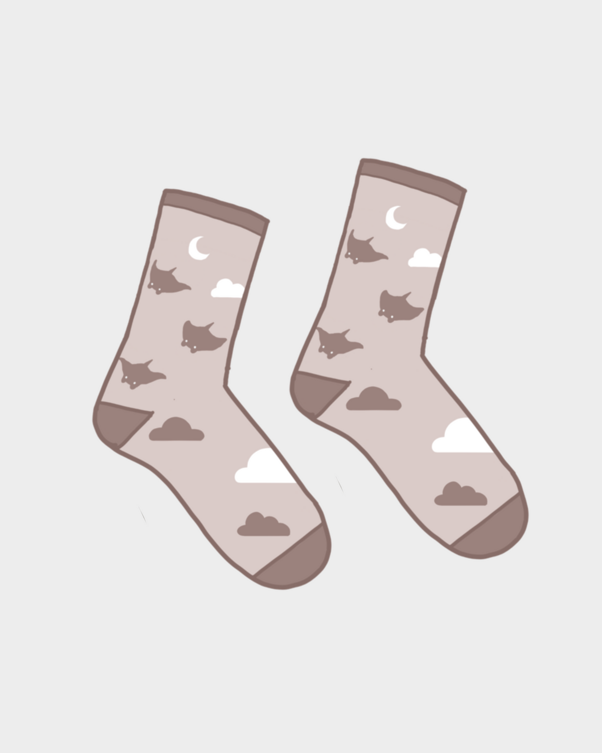 Manta Ray Clouds socks