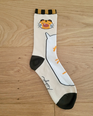 Yelling tiger socks