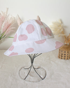 Strawberry cow bucket hat