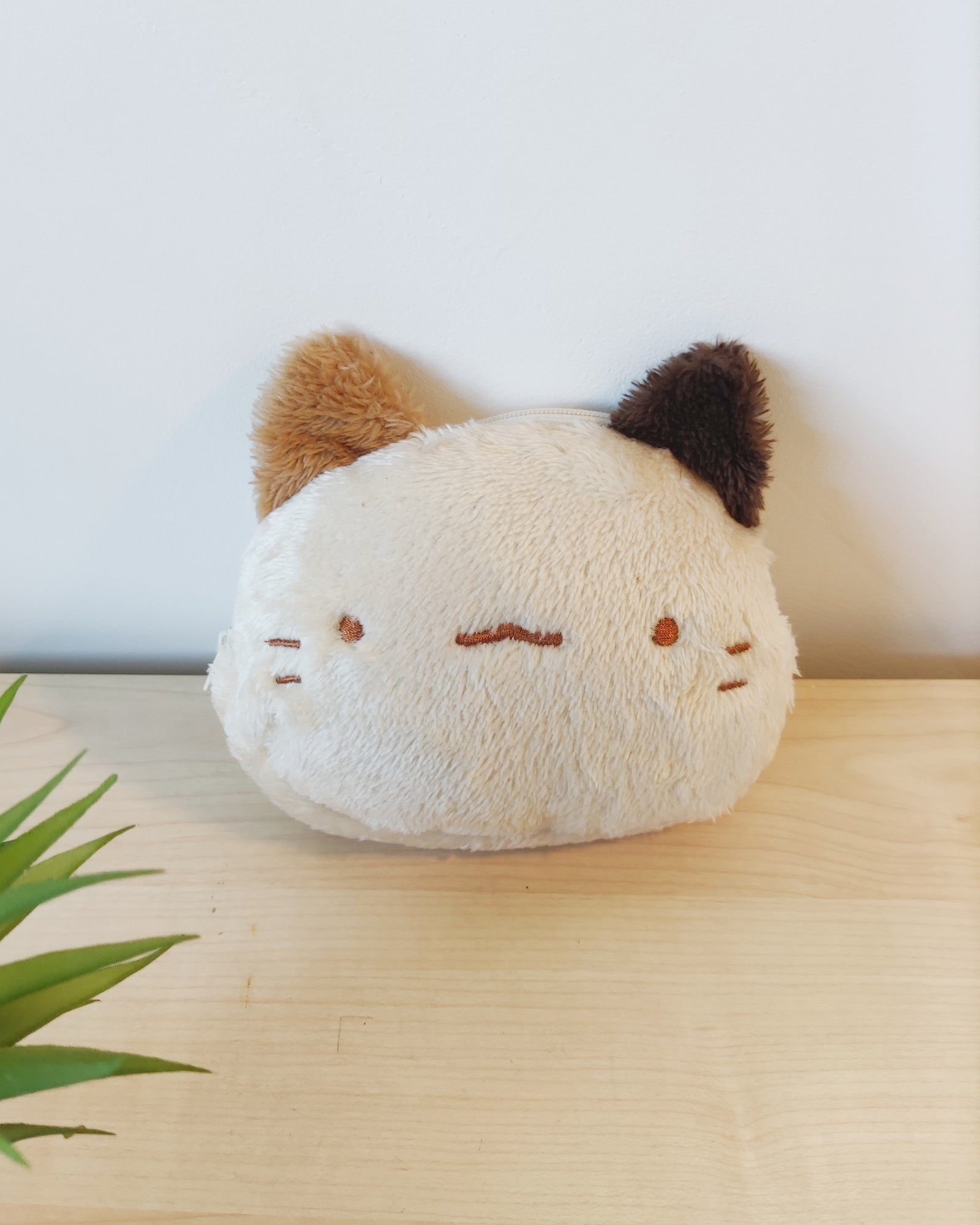 Calico plush pouch