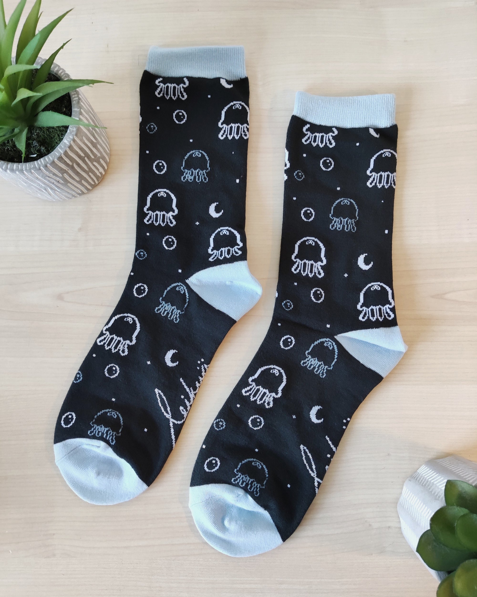 Jellyfish Moon socks