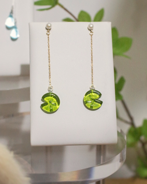 Lily Pad glass earrings